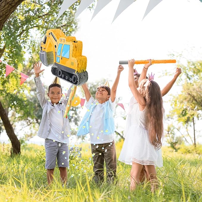 Excavator Construction Truck Pinata for Boys Birthday Party Supplies