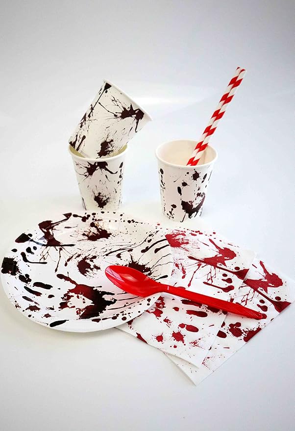 Halloween Party Supplies Dinnerware Decorations Bloody Zombie