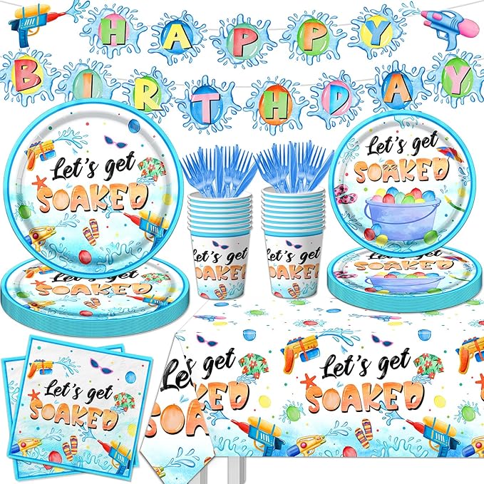 Summer Party Decorations 142Pcs Water Gun Party Decorations