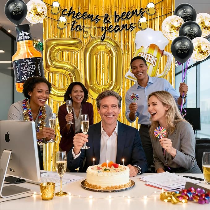 50th Birthday Decorations Cheers to 50 Years Party Decorations for