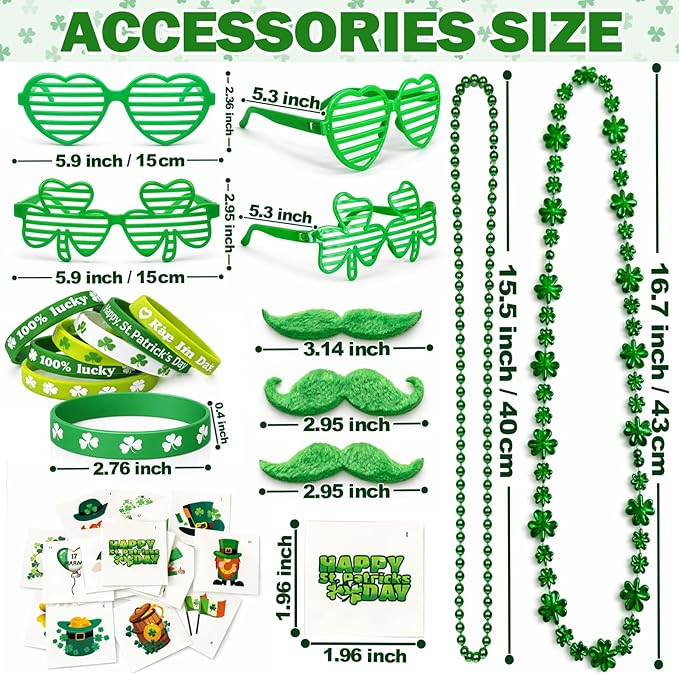 St Patricks Day Accessories St Patty's Day Party Supplies Include