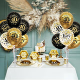 4 Set Black Gold Balloon Stand Kit for Birthday Decorations for 40th