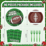 96 Pcs Football Party Decorations Tableware Set Football Theme