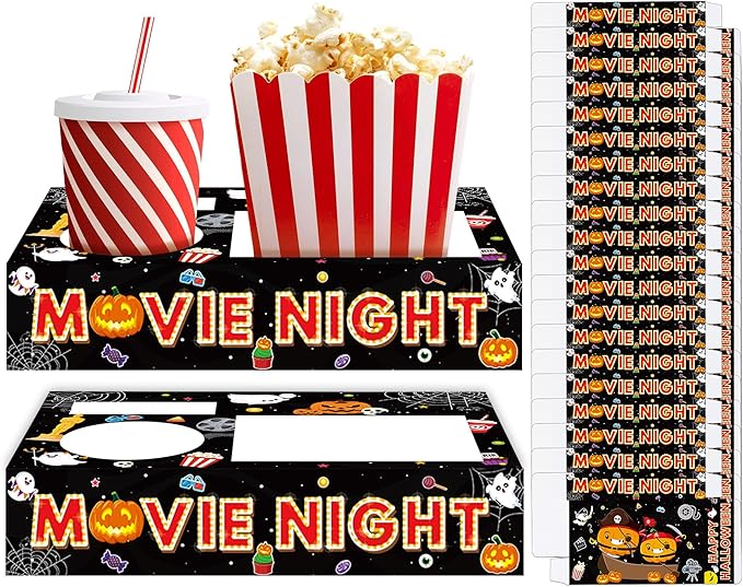 32Pcs Halloween Party Supplies Movie Night Paper Snack Trays Happy