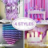 PartyWoo Pink and Purple Crepe Paper Streamers 4pcs 328ft Pack of