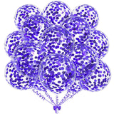 50pcs Purple Foil Confetti Balloons,12 inch Latex Balloon with Purple