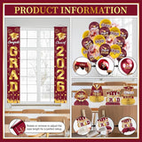 Graduation Decorations 2026 Maroon and Gold Graduation Party Decor