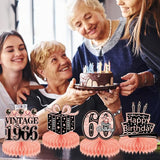 60th Birthday Decorations for Women, 9pcs 60th Birthday Party Table