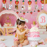 Strawberry First Birthday Party Decoration Berry 1st Monthly Photo
