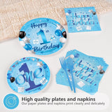 96Pcs Blue 1st Birthday Party Decorations Mr Onederful Plates and