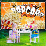 Popcorn Backdrop Movie Night Photography Background Carnival