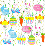 Easter Hanging Swirls Decorations 46 Pack No DIY Easter Decorations