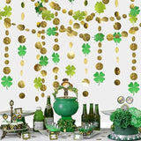 52Ft Shamrock Garlands 4Packs Glitter Green St Patrick's Day