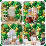 KARLURE Green and Gold Balloon Garland Arch Kit with Stars, Different