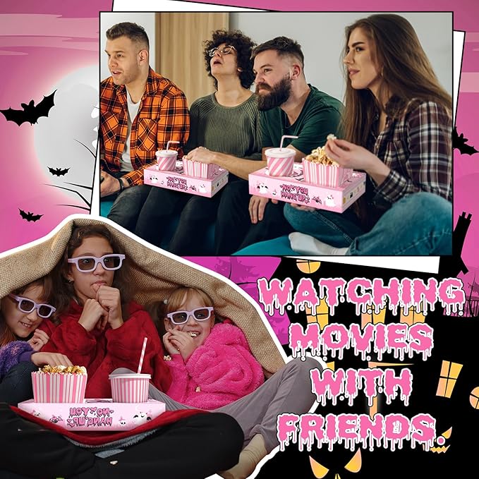 20 Pcs Pink Halloween Movie Night Supplies no you hang up Paper