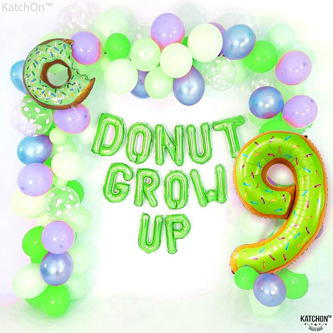 KatchOn, Huge Number 9 Donut Balloon - 40 Inch | Foil 9 Birthday