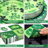 180PCS St Patrick's Day Party Supplies Shamrock Paper Plates &