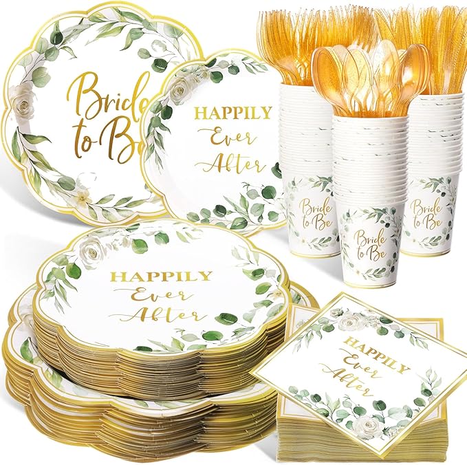 400 Pcs Bride to Be Bridal Party Supplies Eucalyptus Leaves Sage