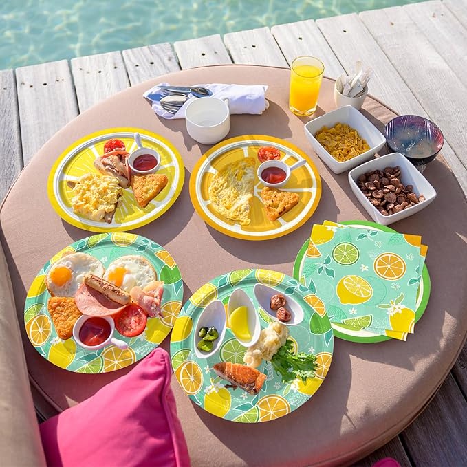 Fruit & Lemon Party Supplies Kit for 48 Vibrant Summer Party