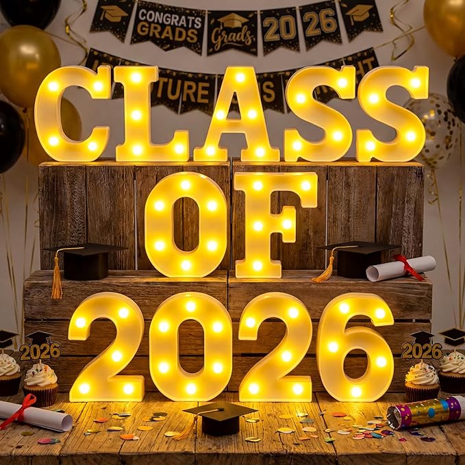 11 Pcs 2026 Graduation Party Decorations Class of 2026 Lights up