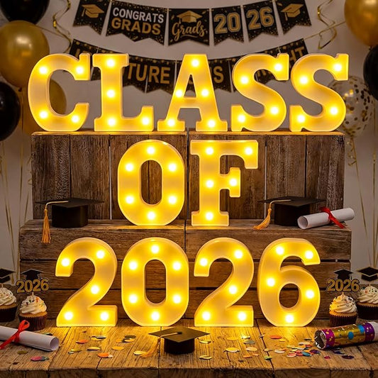 11 Pcs 2026 Graduation Party Decorations Class of 2026 Lights up