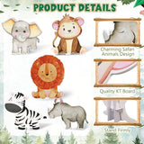 5 Pcs Large Jungle Safari Animal Cardboard Cutouts 16.5 to 26.4