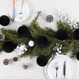 Velvet Ornaments for Christmas Tree Decorations - Black Xmas Ball