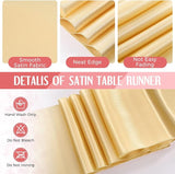 Breling 8 Pack Pink and Gold Disposable Plastic Tablecloths and Satin