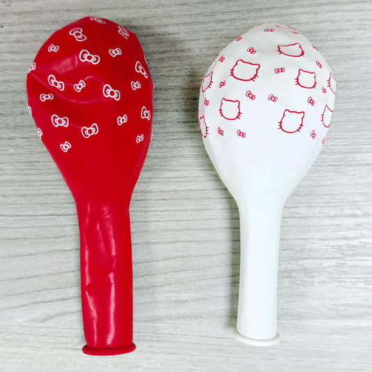 22 PCS Cat Kitty Balloons/Bow Balloons for Girls Kitty Theme