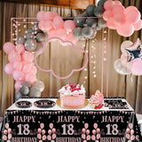 62Pcs 18th Birthday Decorations for Girls Her Rose Gold Birthday