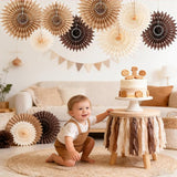 PAPER JAZZ 11 Pcs Brown Party Decorations Neutral Party Decorations