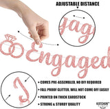 Glitter Rose Gold Engagement Banner 10 Feet No DIY Engagement Party