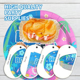 96Pcs Hawaiian Party Decorations Hawaii Tropical Cartoon Plates and