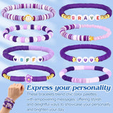 Draupnir 48 Pcs Friendship Bracelets Heishi Surfer Clay Bead Bracelets