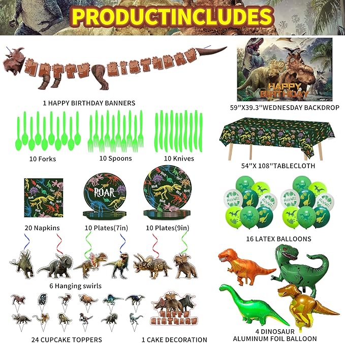Dinosaur Birthday Party Supplies Dinosaur Style Decorations Include
