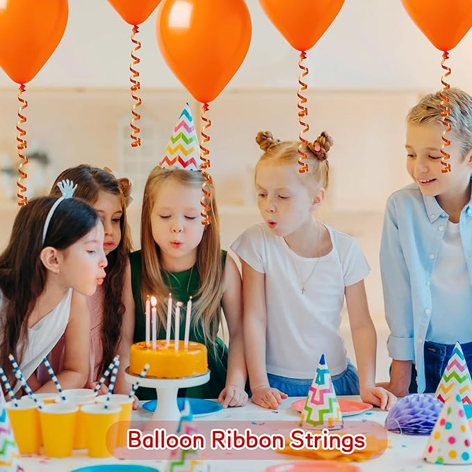 BEISHIDA 500 Yards Orange Ribbon Crimped Curling, Balloon String