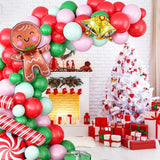 Christmas Balloon Garland Xmas Green Red White Arch kit Macaron