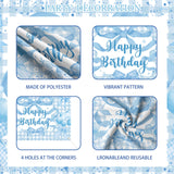 Blue Bow Birthday Decorations for Girls, Coquette Party Supplies with