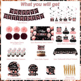 Retirement Party Decorations Rose Gold Retired Plates and Napkins