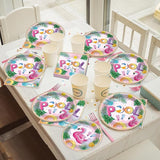 96Pcs Pink Pool Party Plates and Napkins Summer Beach Birthday Party