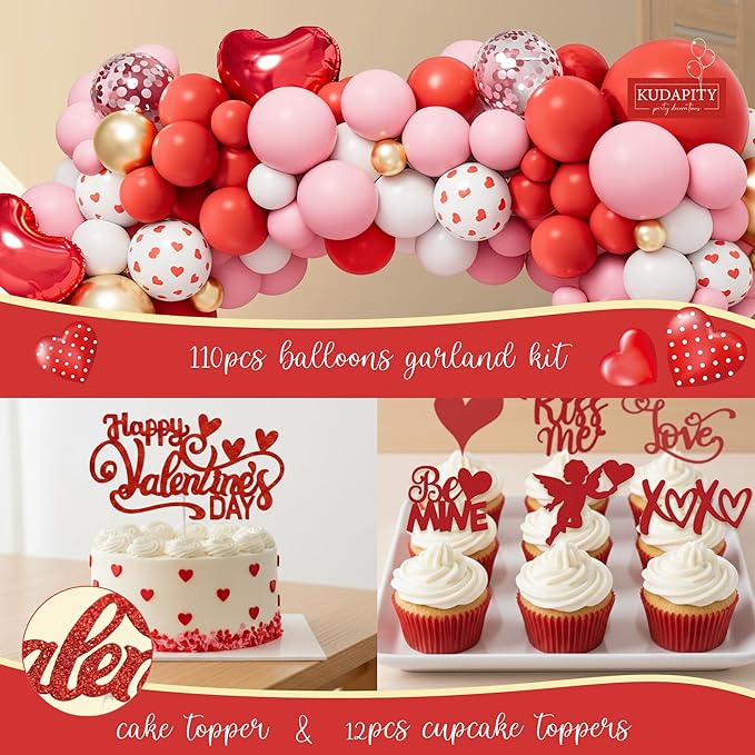 Valentine's Day Party Decorations Red Heart Romantic Love Happy