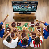 96 Pcs Football Party Supplies Kit Football Plates and Napkins Sets