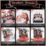 22Pcs Rose Gold Retirement Party Decorations for Women Happy