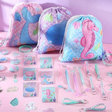 140 Pcs Mermaid Party Favors Gift Bags for Girls Birthday Decorate