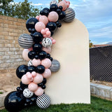 Halloween Balloon Arch Garland Kit Black Pink Macaron Orange Black