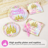 96 Pcs Princess 3rd Birthday Party Supplies Her Royal Threeness