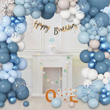 Amandir 173Pcs Dusty Blue Balloon Arch Garland Kit, Baby Light Dusty