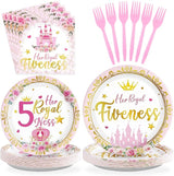 96Pcs Princess Birthday Decorations Pink Princess 5th Birthday Party