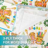 Aloha Luau Plates and Napkins Serves 50 Gusets 100PCS Hawaiian