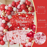 Valentine's Day Party Decorations Romantic Red Heart Valentine